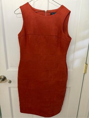 Tommy Hilfiger Sleeveless Rust Sheath Dress